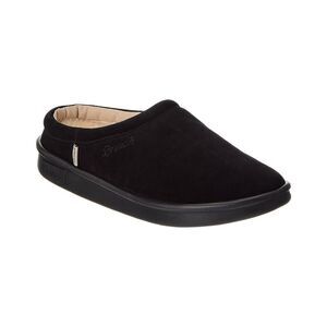 Brunch Derive Shearling & Suede Slipper, Black